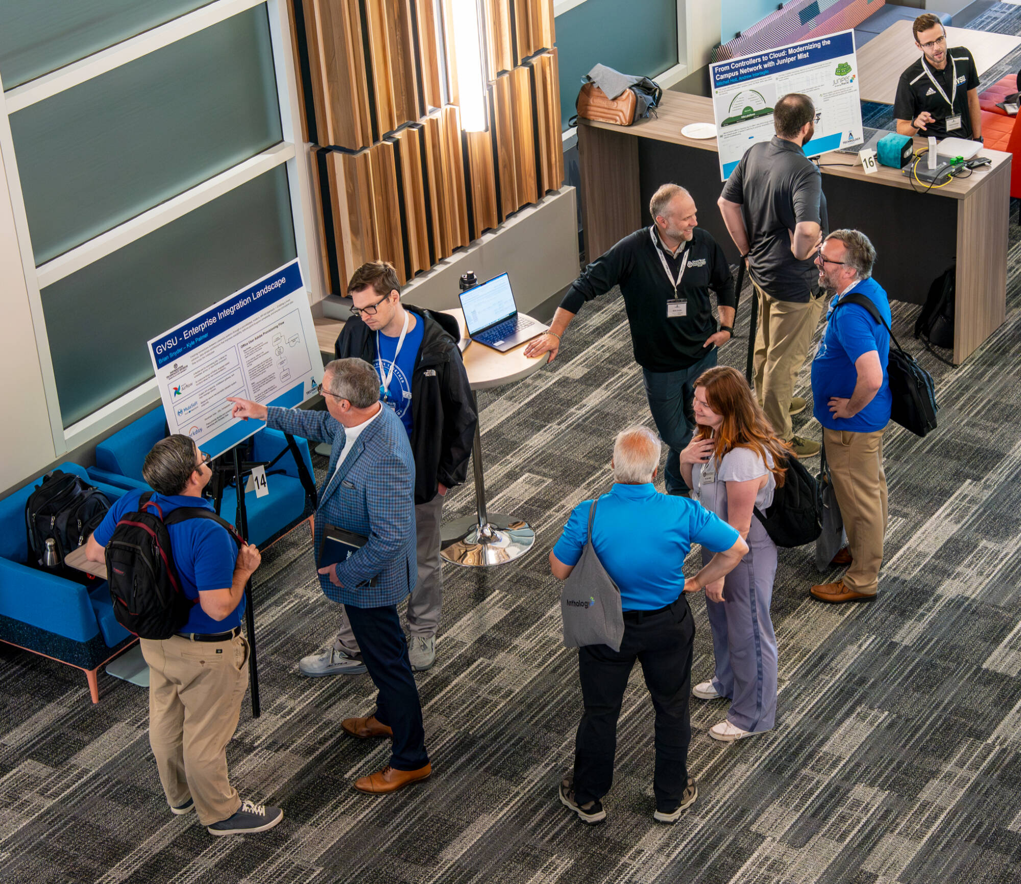 A crowd takes part in the poster sessions during the GV Technology Summit at DeVos Center for Interprofessional Health on October 2.